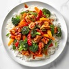 Stir-Fried Garlic and Oyster Sauce with Rice